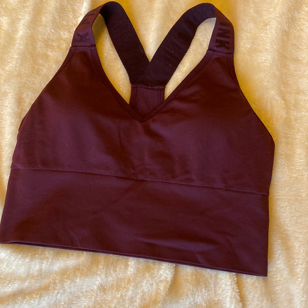 PINK seamless sports bra EUC